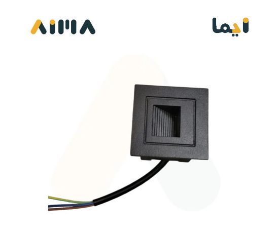 صورة كشاف درج مربع أسود 5 واط 3000 كلفن 4.5*4.5 سم